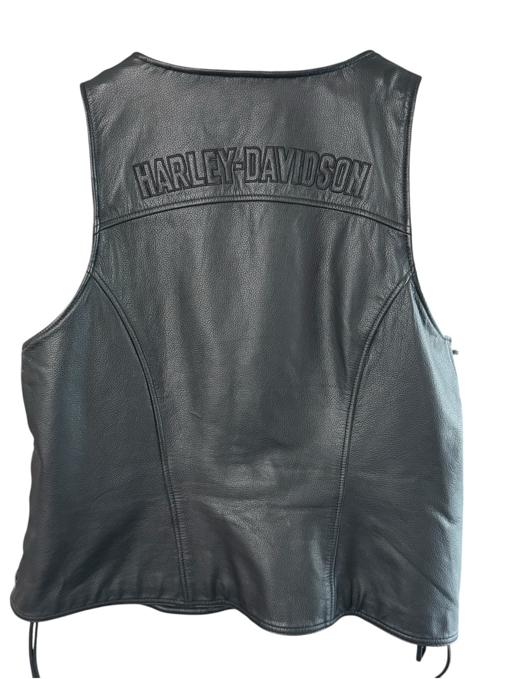 Harley-Davidson Avenue Black Leather Vest - Picture 2 of 13